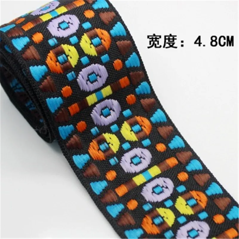 10yards *4.8cm Exquisite Ethnic Style Embroidery Jacquard Ribbon Minority Clothing Accessories Curtains Decoration | Дом и сад