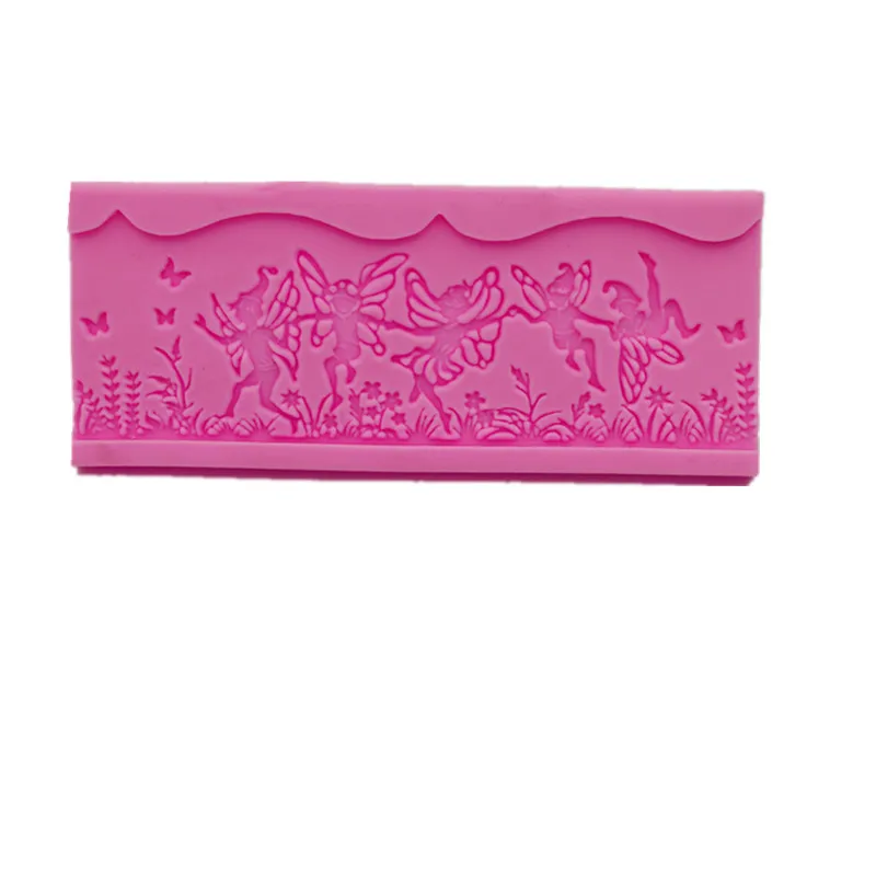 Кружевная силиконовая форма в виде ангела и волшебника для торта десерта