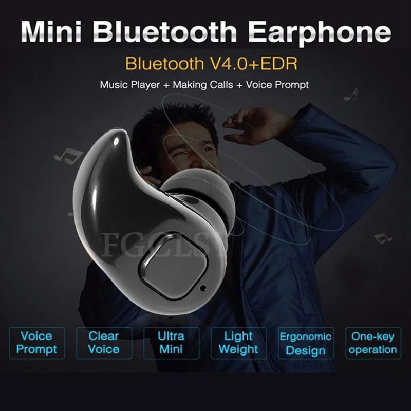 FGCLSY S530 мини беспроводные Bluetooth наушники S530X гарнитура с микрофоном стерео спортивные наушники для iPhone samsung