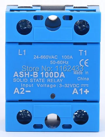 

ASH-B-100DA single phase DC to AC 100A AC 660V solid state relay 100DA SSR