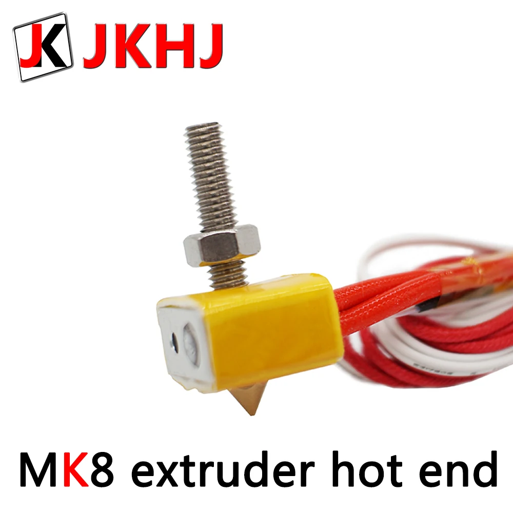 3D Printer Parts MK8 extruder Print head 1.75/0.4mm nozzle Aluminum Heat Block 12v/24v MK8 hotend