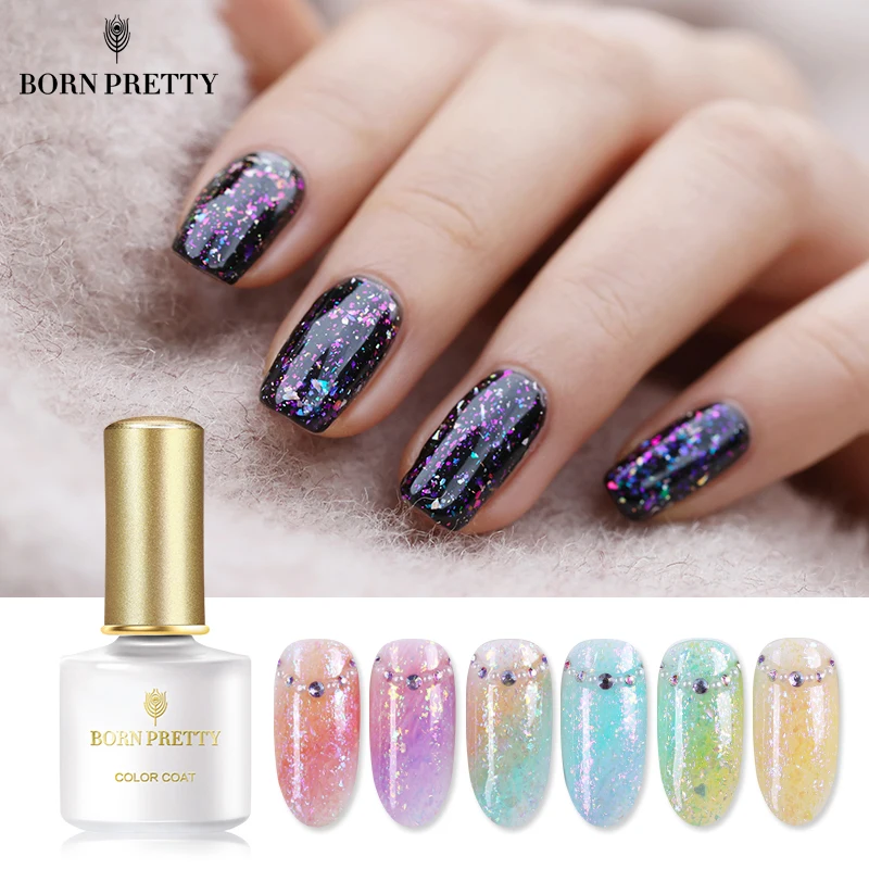 Born pretty хамелеон блёстки УФ гель лак для ногтей 6 мл голографические блестящие