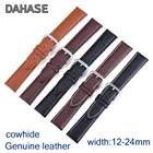 Ремешок для часов из натуральной кожи, 10121416181920212224 мм