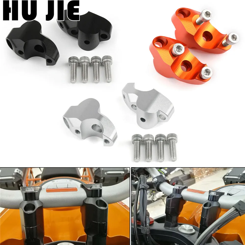Оранжевый зажим для руля удлинитель высоты кронштейны KTM 1050 1090 1190 1290 ADV Super Adventure Duke