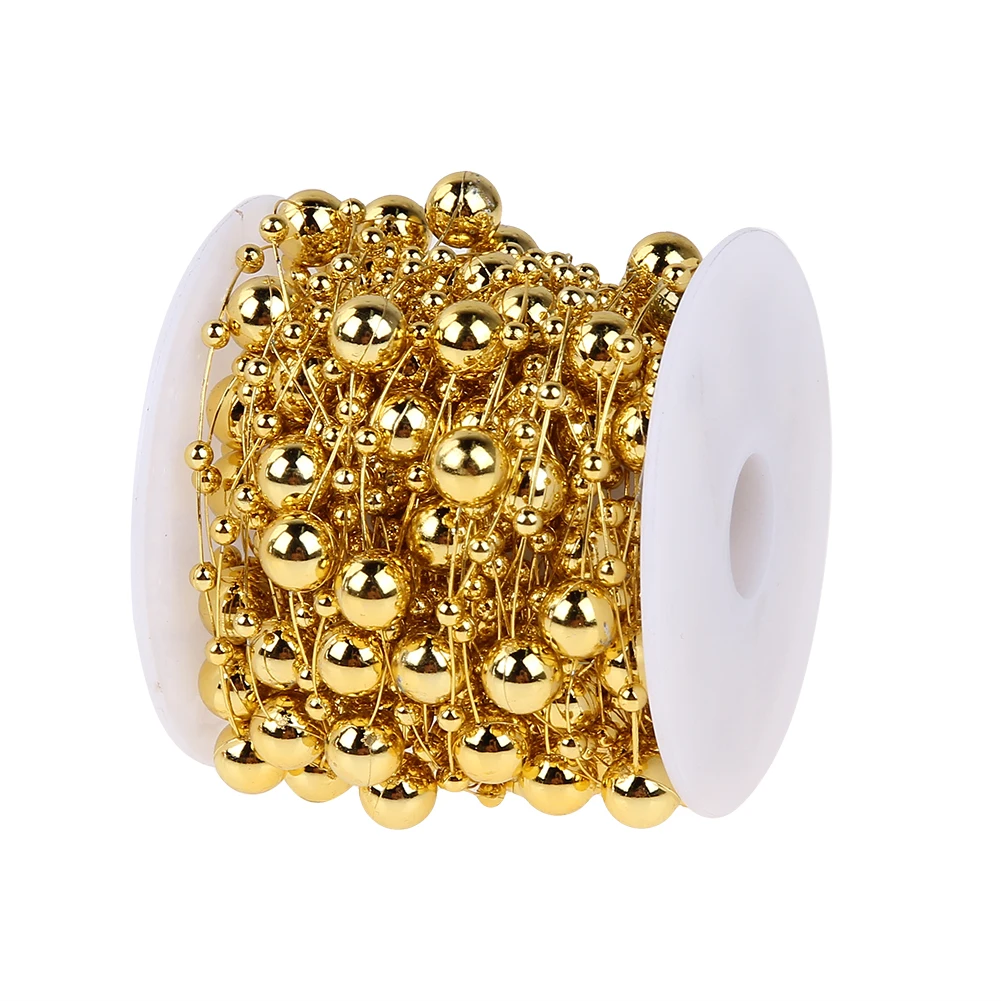 10 м/рулон круглые бусины цепочка Рождественская елка домашний сад Декор сделай