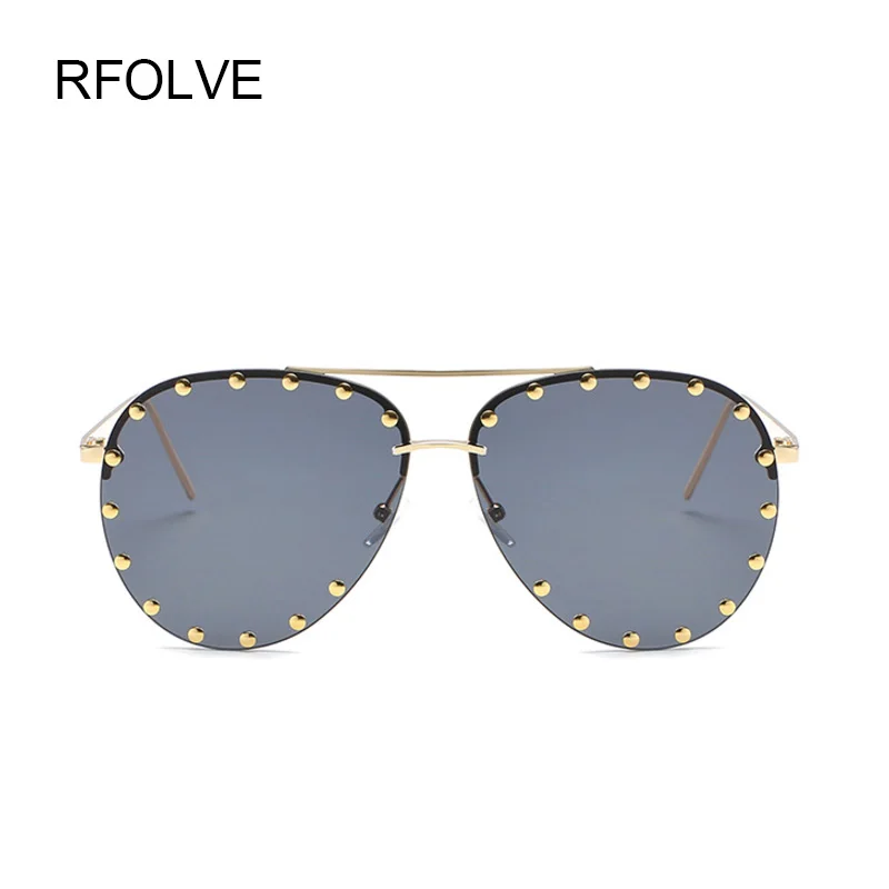 Женские солнцезащитные очки RFOLVE авиаторы из сплава с УФ защитой R130|Женские очки| |