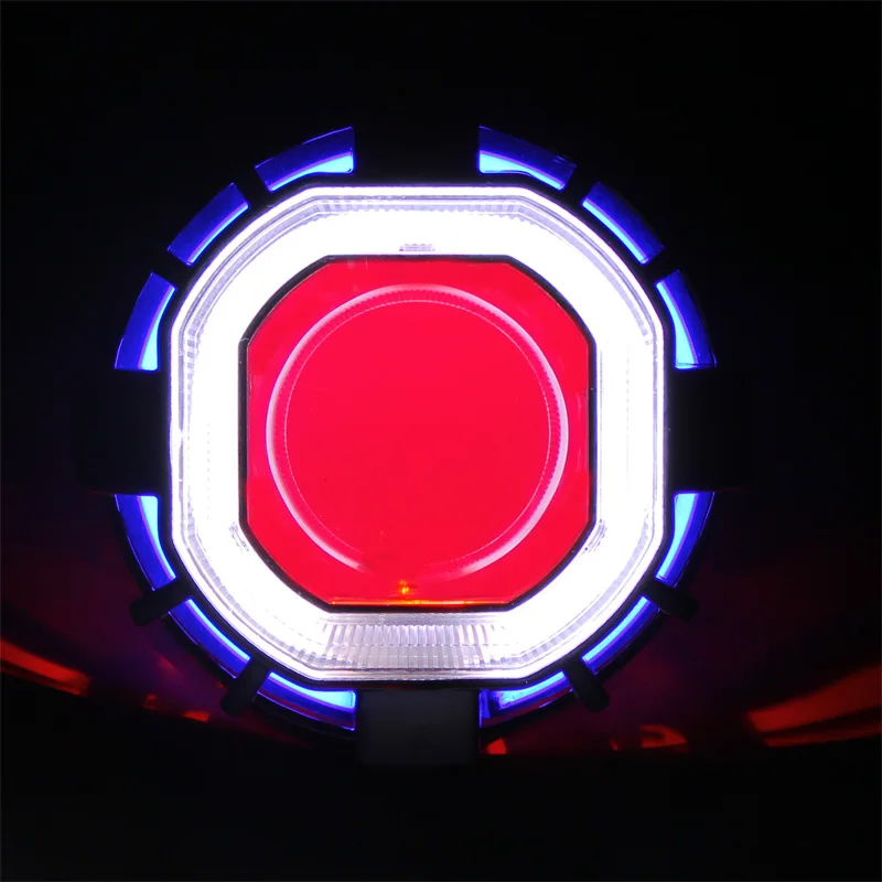 3 дюймов Биксеноновые проекторные линзы двойной глаза ангела комплект H1 лампы с