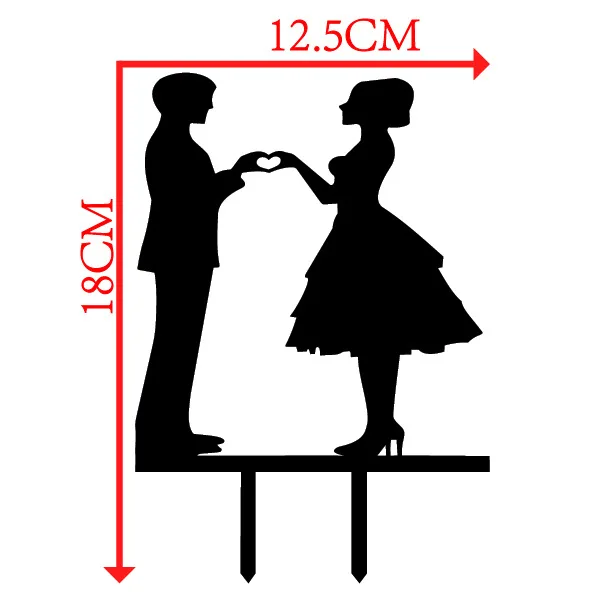 Свадебные украшения акриловая пара кукла-невеста торт Топпер | Дом и сад