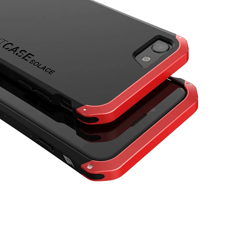 For iPhone 7 8 7plus 8plus Luxury Armour Metal silicon Aluminum +PC Phone Case iphone7 iphone8 Shockproof phone case |