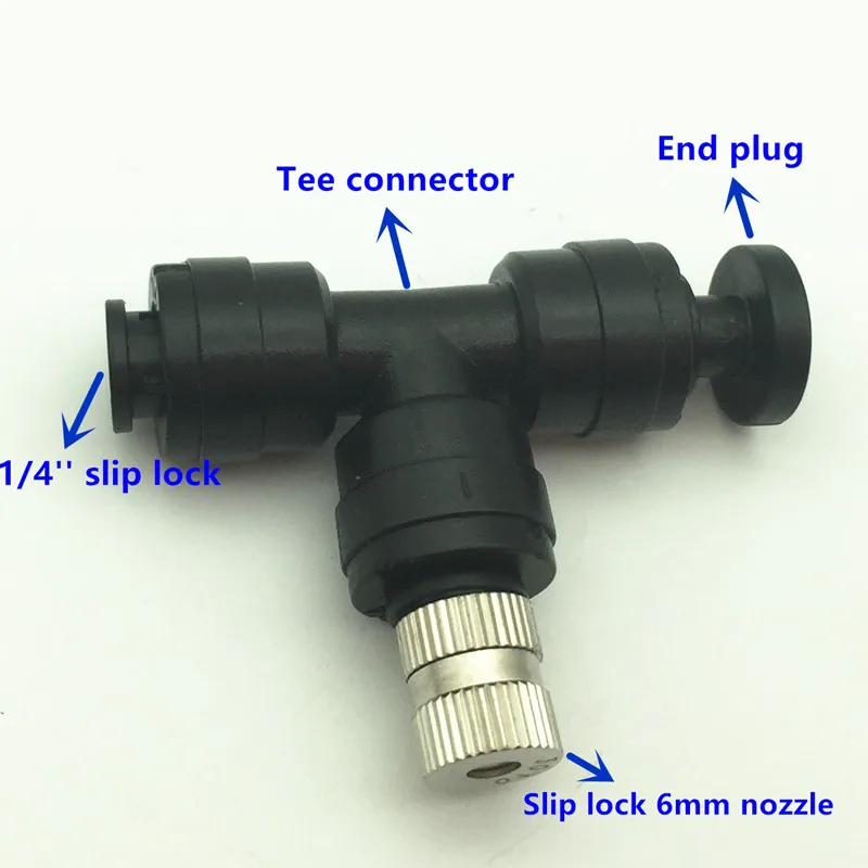 

S113 (10PCS) Push in Fog Nozzle,Ceramic Orifice and SS body Misting Nozzle