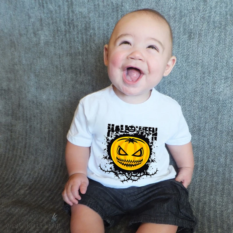 

DERMSPE White Trend Summer Fashion Kids Children Girl Boys Cotton Short Sleeve Letter Print Clothes Tops Kids Baby T-shirt