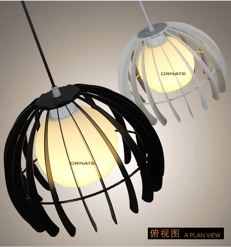 

New 2016 Ounite restaurant Pendant Lights single head modern minimalist creative personality balcony bar iron lamp