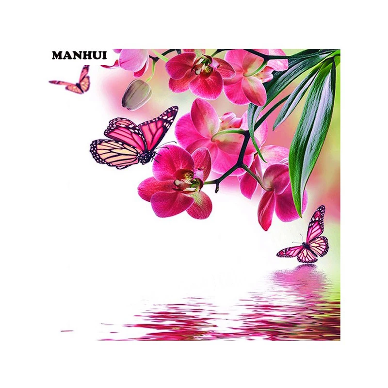 Алмазная вышивка своими руками крестиком Полный Круглый красивый цветок и