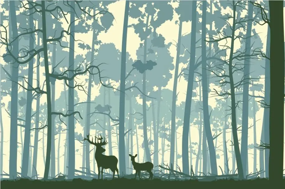 

Elk forest The wooden puzzle 1000 pieces ersion jigsaw puzzle white card adult children's educational toys