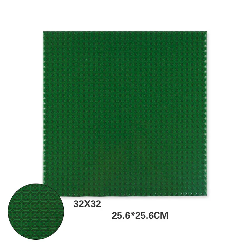 Dk Green Двухсторонняя 32*32 точки напольная опорная плита для маленького кирпича DIY строительное основание для блоков для башни Классические блоки фигурка игрушка - Цвет: Dk Green