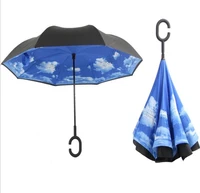 inverted umbrellas double layer upside down inverted folding umbrella reverse design parasols sunny and rainy umbrella gifts