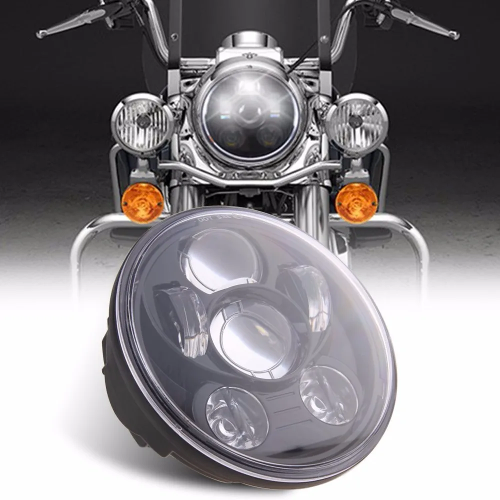 5,7" круглая светодиодная фара для Harley Sportster Dyna Softail Breakout Street Bob, уличная Тройная, железная 883 5-3/4" прожекторная лампа