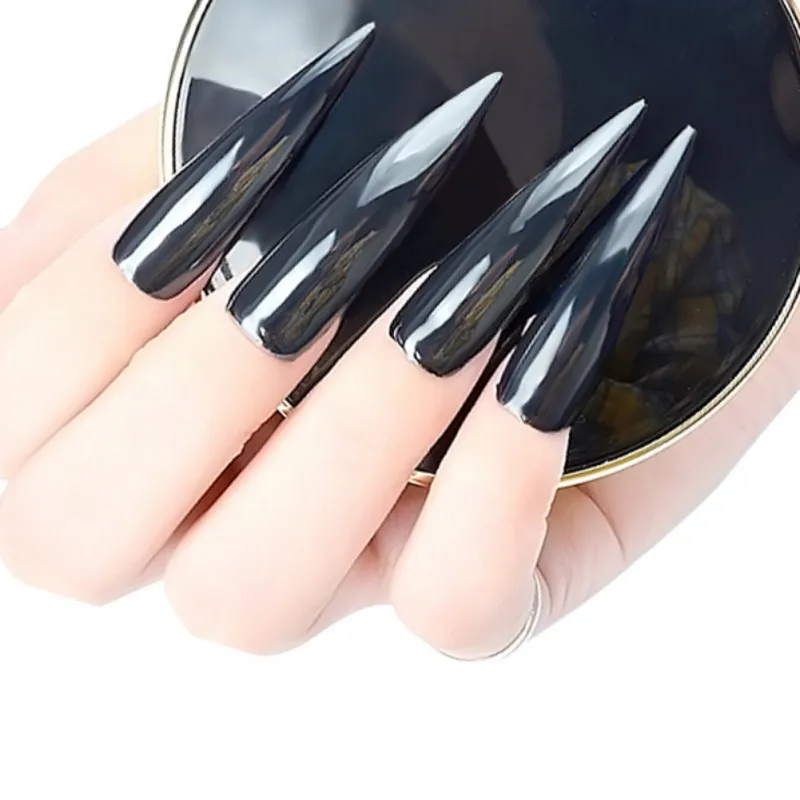 2018 черный блеск ремесел сухое Flake Nail Книги по искусству ногтей Dip порошок для