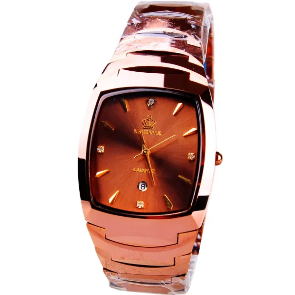 

Origianl HK Brand REGINALD Beerbarrel shaped calendar male tungsten Stainless steel watches male Business watch 163752
