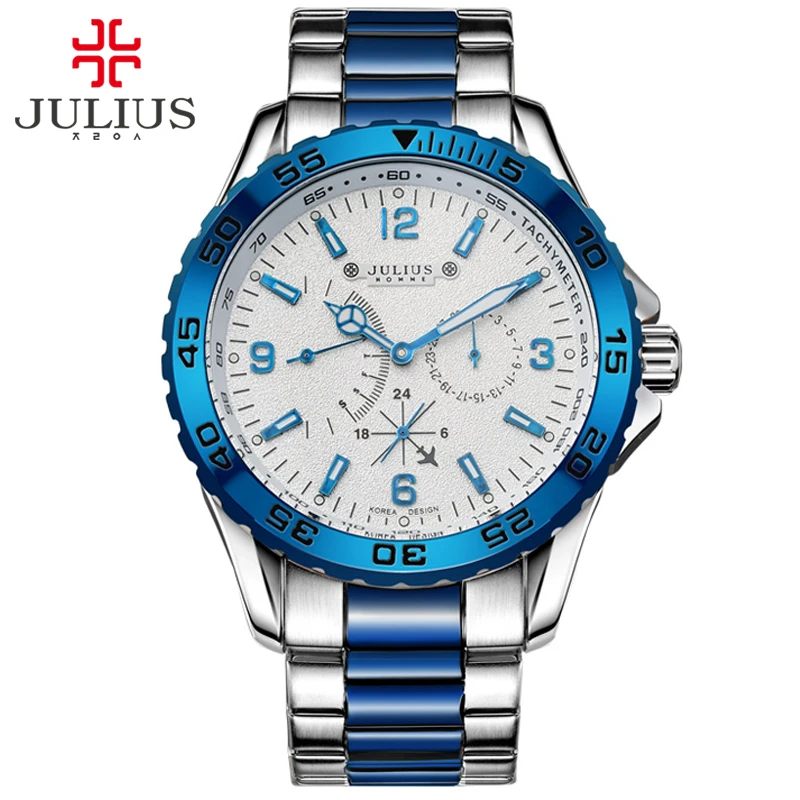 JULIUS 2017 новое поступление Роскошные Брендовые Часы Chronos с маленьким циферблатом