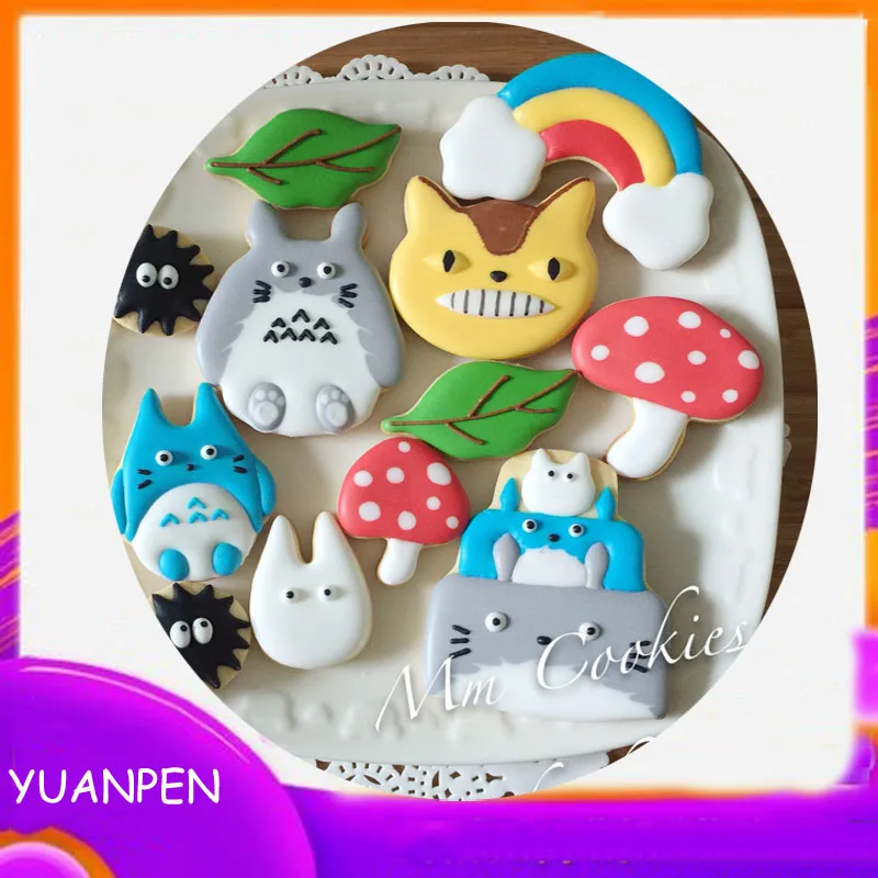 1 шт. Totoro гриб Радужная металлическая формочка для печенья gateau формы бисквитного