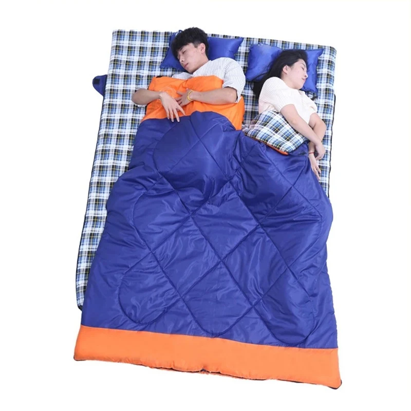 Кемпинг двойной спальный мешок открытый два человека пара утолщение альпинизмом