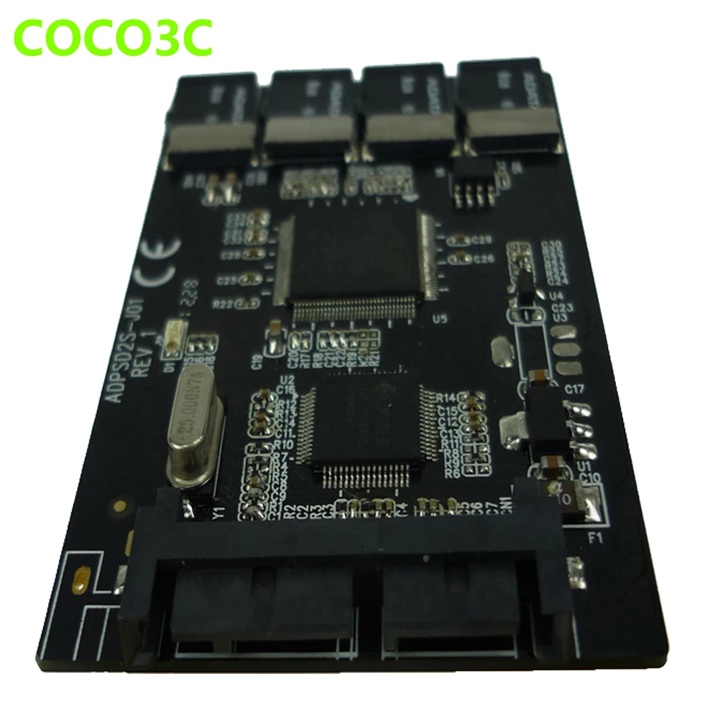 

Free shipping Multi Micro SD Card to Micro SATA adapter card 1.8" hdd case with RAID 4 TF to 16 pin SATA converter