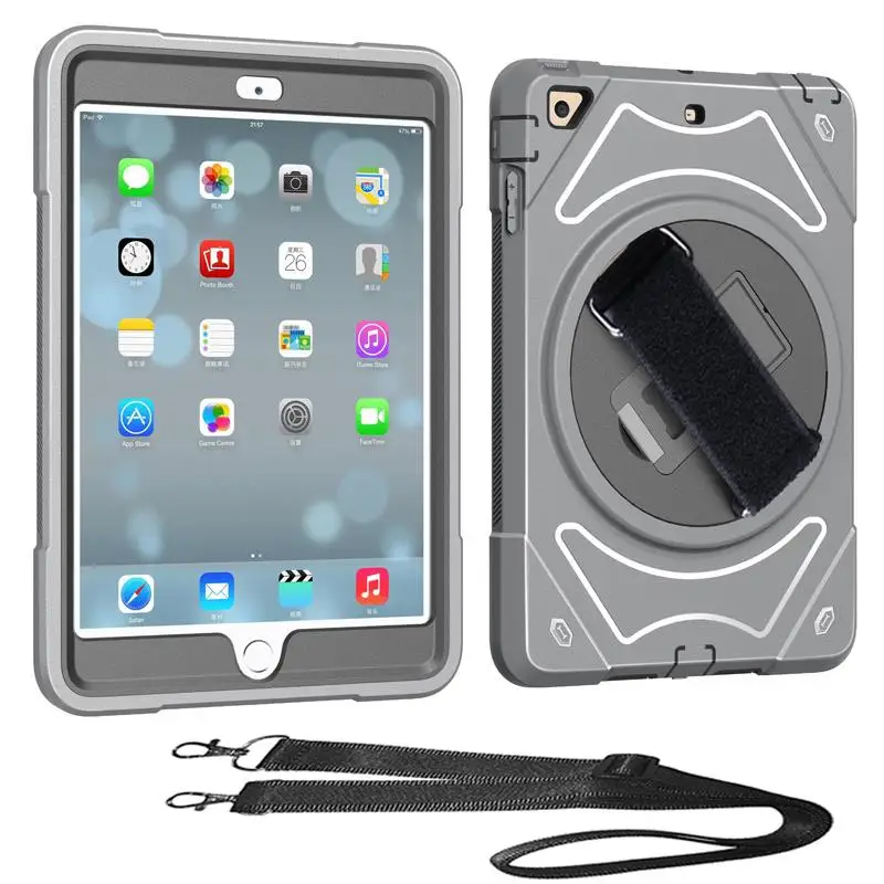 Dark Grey XSKEMP чехол для планшета на заднее сиденье автомобиля для iPad mini 4 7,9 A1538 A1550 держатель для подголовника сверхпрочный силиконовый+ PC детский чехол - Цвет: Dark Grey