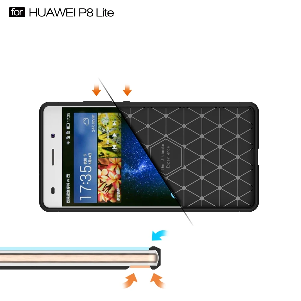 Astubia чехол для Huawei P8 облегченная Чехол Оригинальный Роскошный 360 защиты SLIM ARMOR