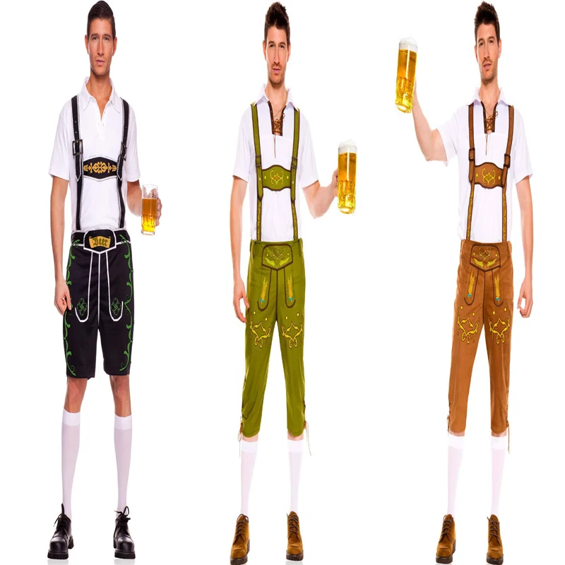 Черный коричневый зеленый 3 вида цветов модный мужской немецкий пивной костюм