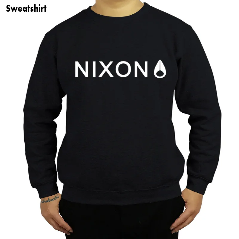 Мужские толстовки Camiseta Nixon черная блузка бренд shubuzhi Мужская толстовка модные