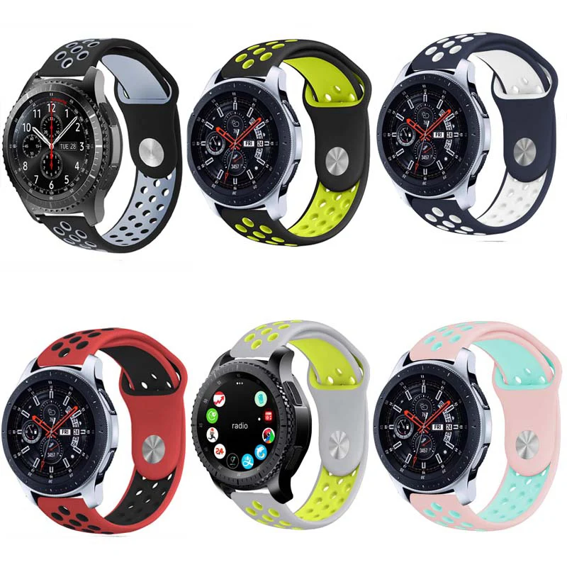 Ремешок силиконовый для Samsung Gear S3 S2 Sport Frontier Classic Galaxy Watch 42 мм 46 Huami Amazfit Bip 22 20 |