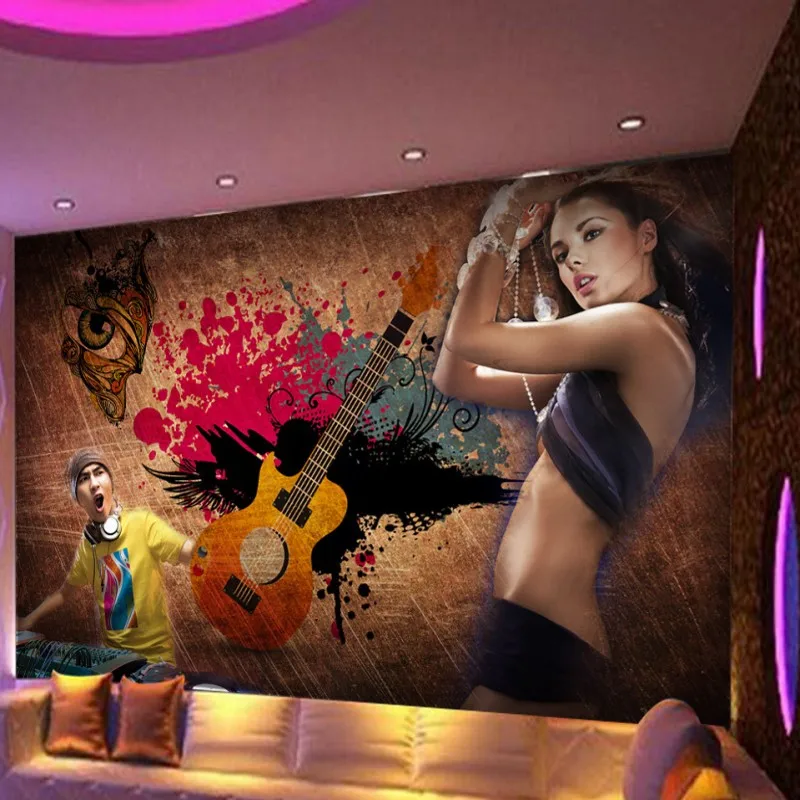 Пользовательские фото обои 3D Ретро Личность DJ Мода Красота пользовательские