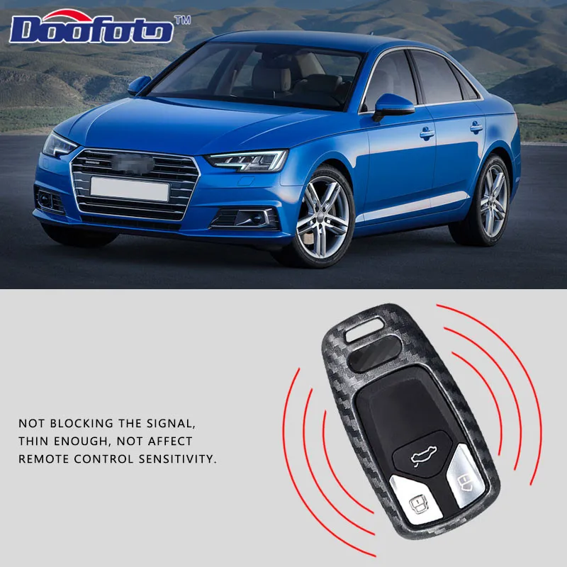 Чехол Doofoto из углеродного волокна для смарт ключей автомобиля чехол AUDI A4 новинка