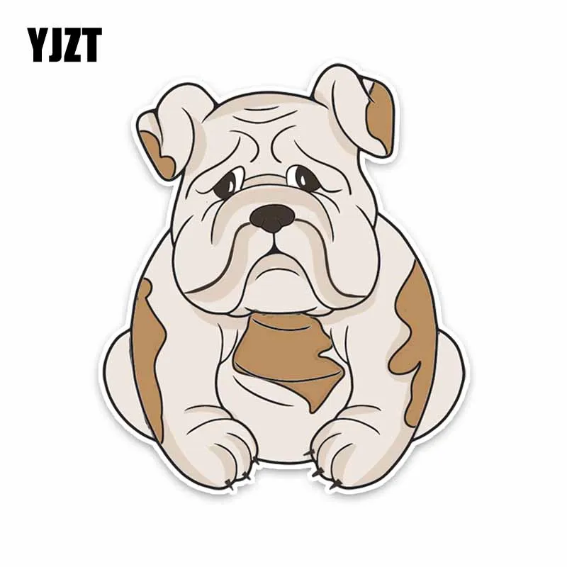 

YJZT 12.5CM*14.5CM Cartoon Cute Animal Dog PVC Car Sticker Decal 5-1854