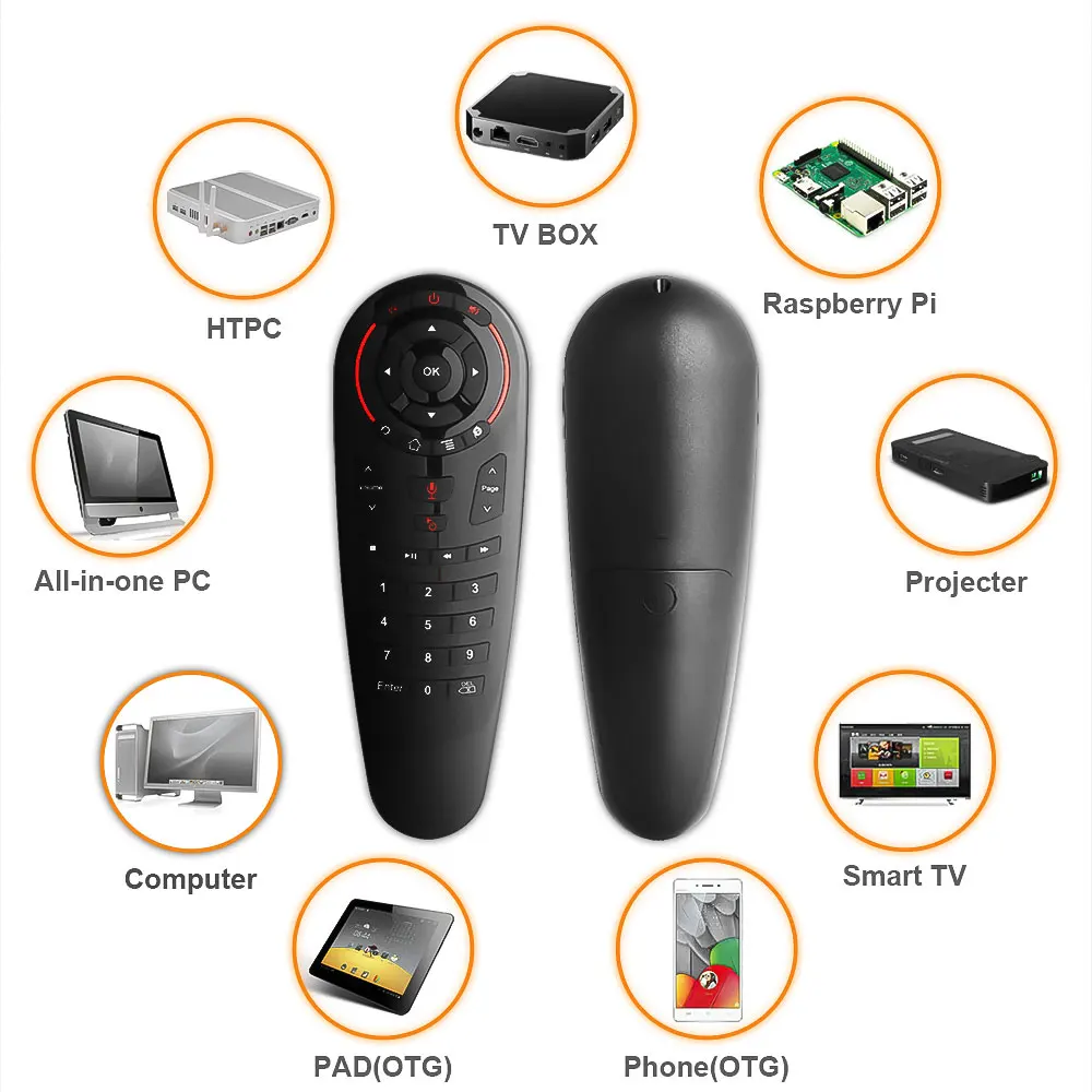 G30S Голосовое управление mo 2 4G Беспроводная Клавиатура Fly Mouse для гироскопа датчик