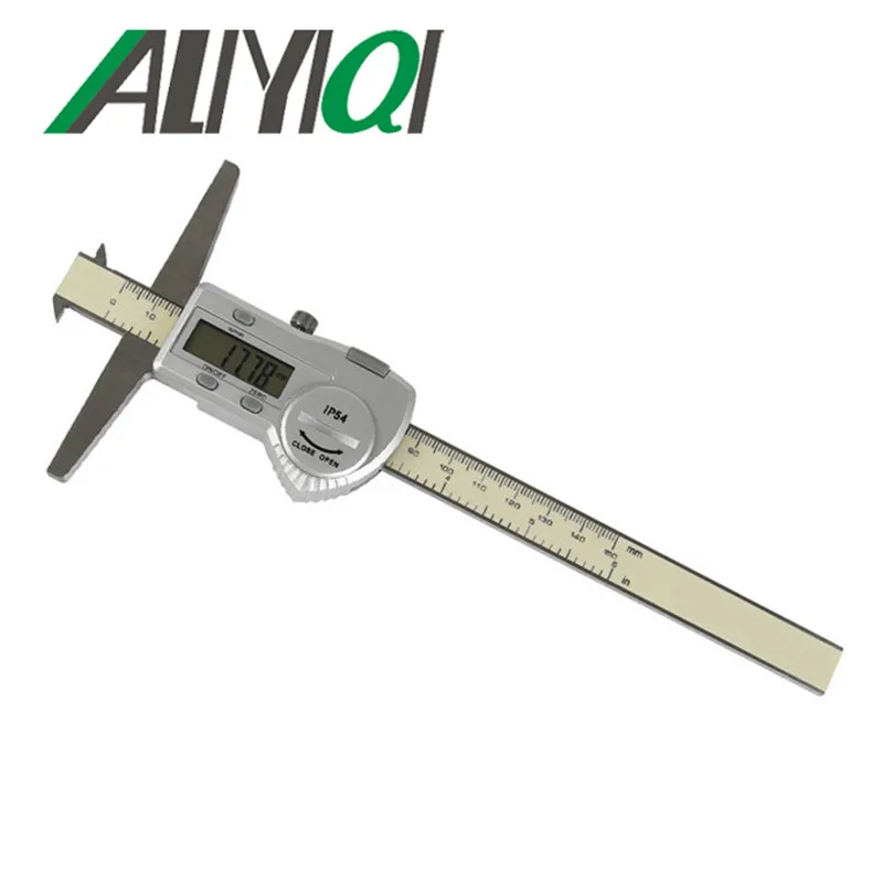 

0-300mm Double Hooks Digital Depth Caliper Stainless Steel Electronic High Precision Good Quality Waterproof Extra LCD Screen