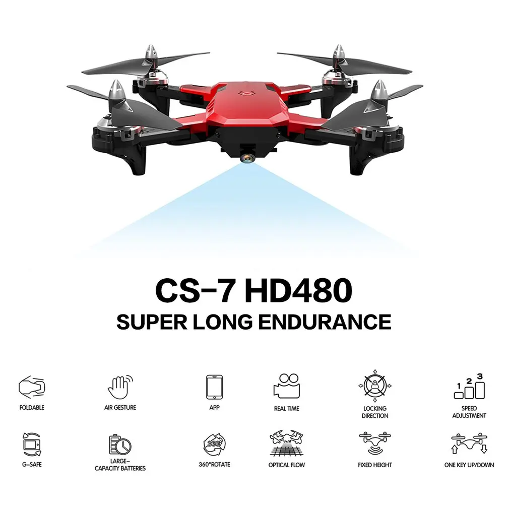 CS-7 складной Квадрокоптер с 4 канала 6-Axis Гироскопы uav 480P 720P 1080 Камера Скорость Регулируемый «Безголовый» режим ощущающий силу тяжести