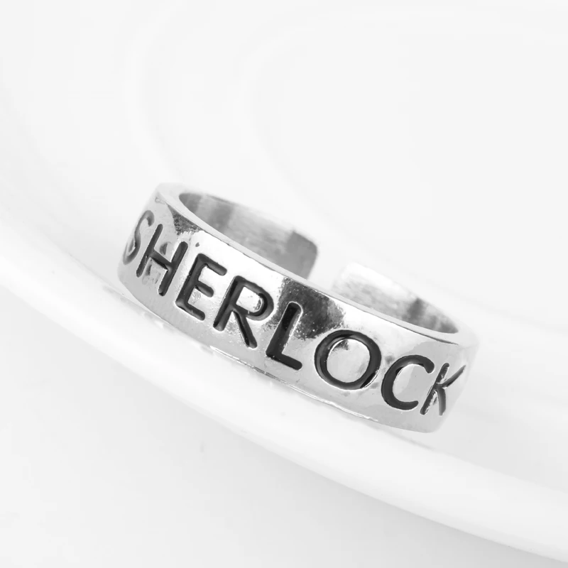 MQCHUN Ватсон и кольца Sherlock вдохновил Шерлок Холмс кольца дружбы Модные Регулируемые кольца Винтаж серебро Цвет ювелирные изделия
