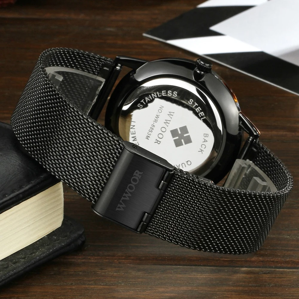 Часы наручные унисекс с кожаным ремешком брендовые Роскошные ультратонкие