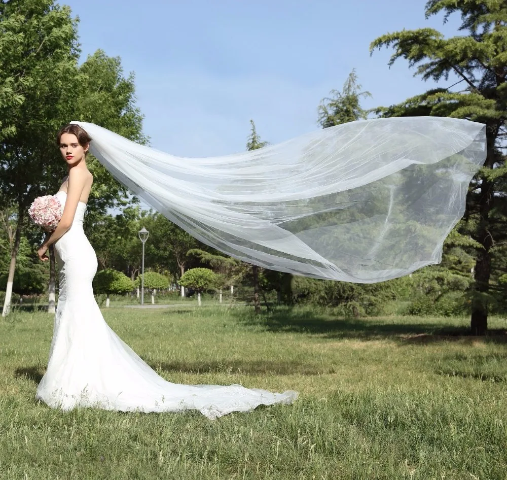 Индивидуальная свадебная вуаль с порезанными краями размером от 0 75 м до 5 метров