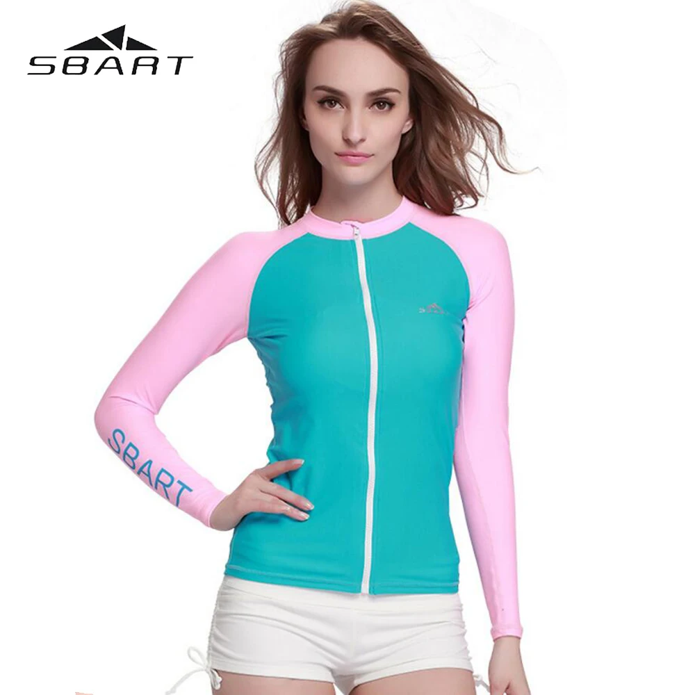 SBART женский костюм для плавания с длинным рукавом серфинга|rash guard swimming|woman rashwomens rash