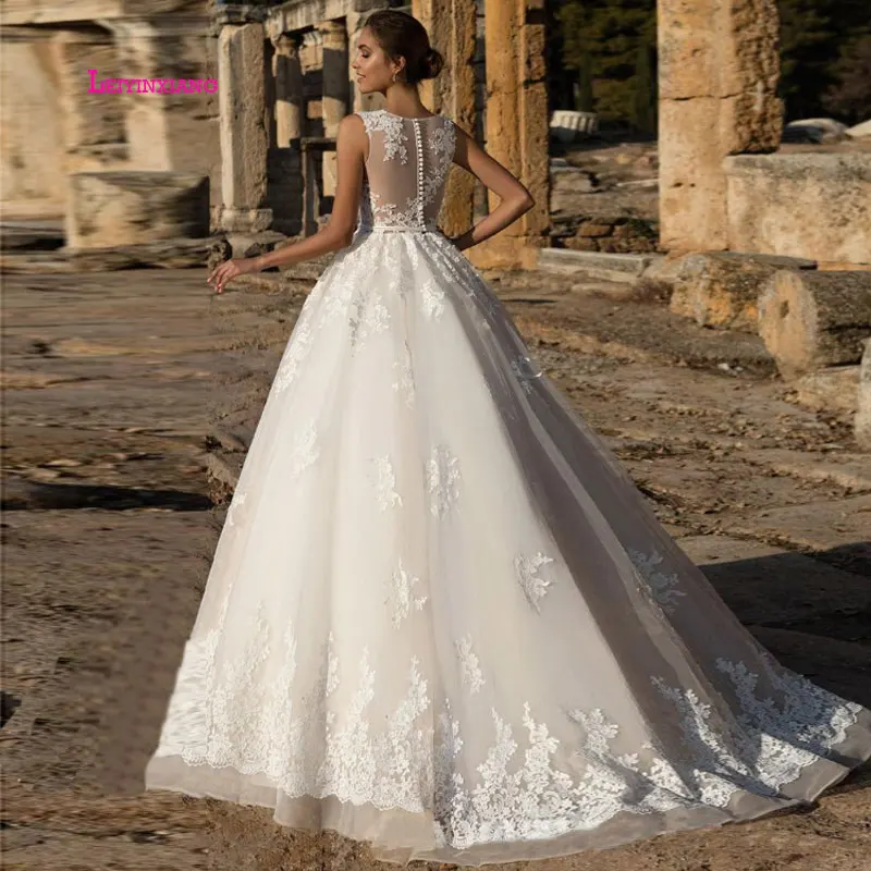 LEIYINXIANG Свадебные платья 2019 Vestido De Noiva Бисероплетение Современные Сексуальные