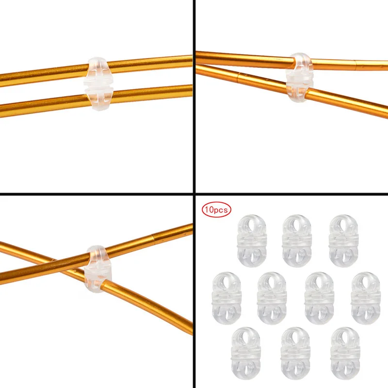 10 шт. аксессуары для палатки пластиковый стержень навеса коннектор наружной