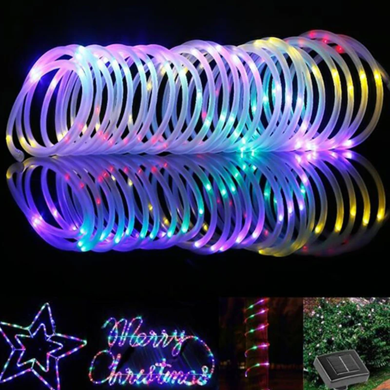 Солнечный светильник сада Водонепроницаемый строка 5 м/50LED красочные шланг