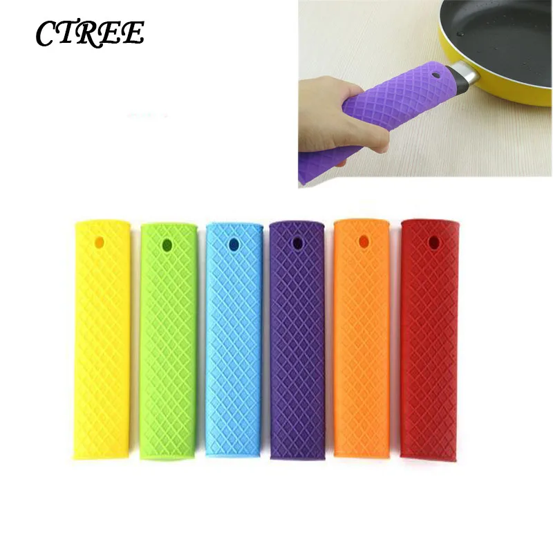 

CTREE Anti-Scalding Handle High Temperature Resistance Oven Microwave Oven Gloves Silicone Pot Pan Handle Kitchen Gadget C837
