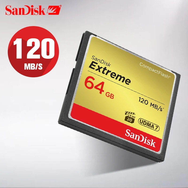 Sandisk Extreme Compactflash карта памяти 128 Гб 64 ГБ 32 CF высокая скорость 120 МБ/с./с поддержка 1080P