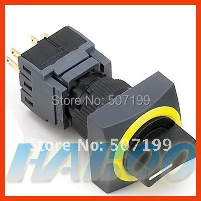 10 шт./лот HABOO 16 мм 2 позиционный переключатель 2NO + 2NC поворотный 5A/250VAC|switch switch|switch