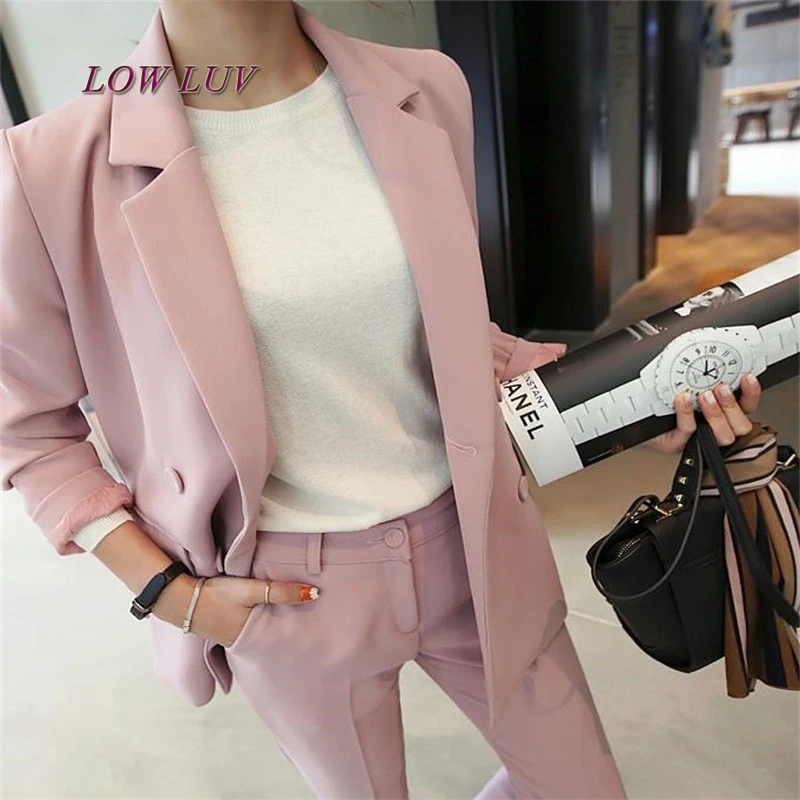 Брючный костюм женские повседневные офисные деловые костюмы комплекты одежды