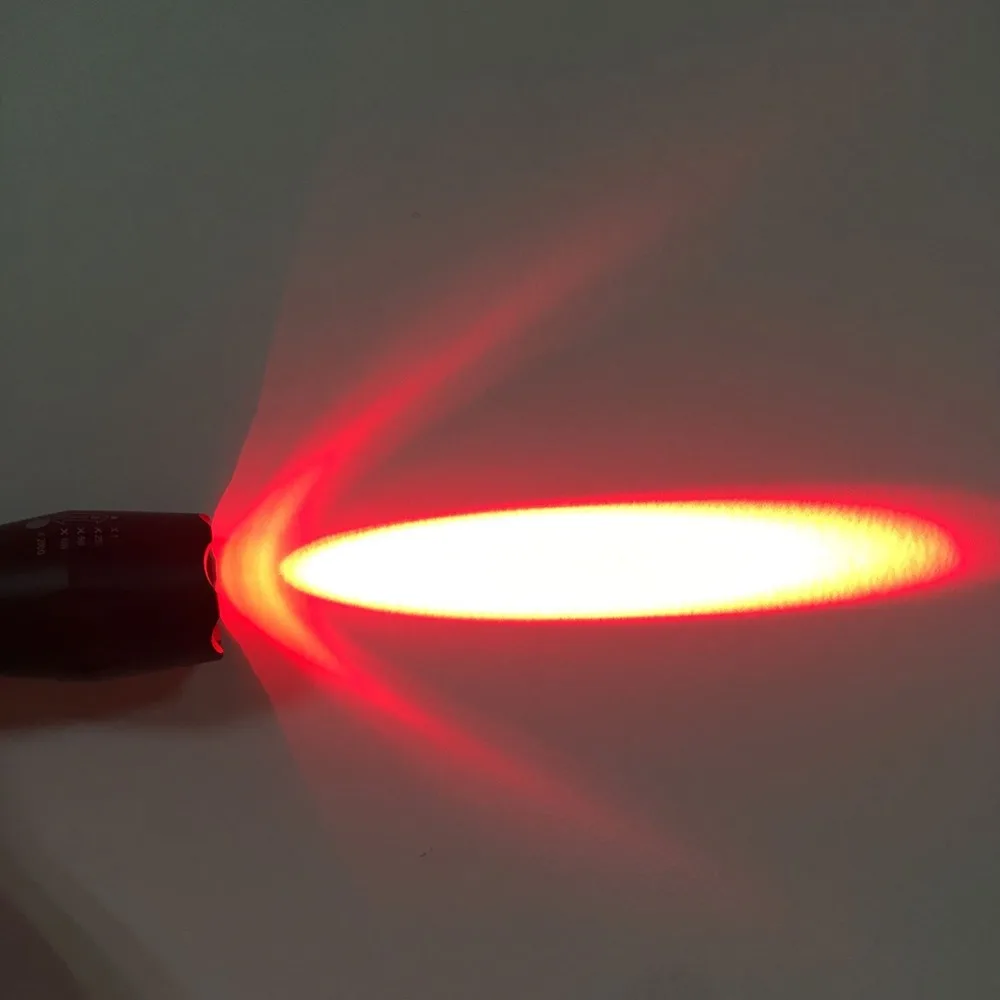 AloneFire E17 портативный ультра яркий ручной красный светильник светодиодный светильник вспышка масштабируемый Регулируемый Фокус Открытый водостойкий фонарь